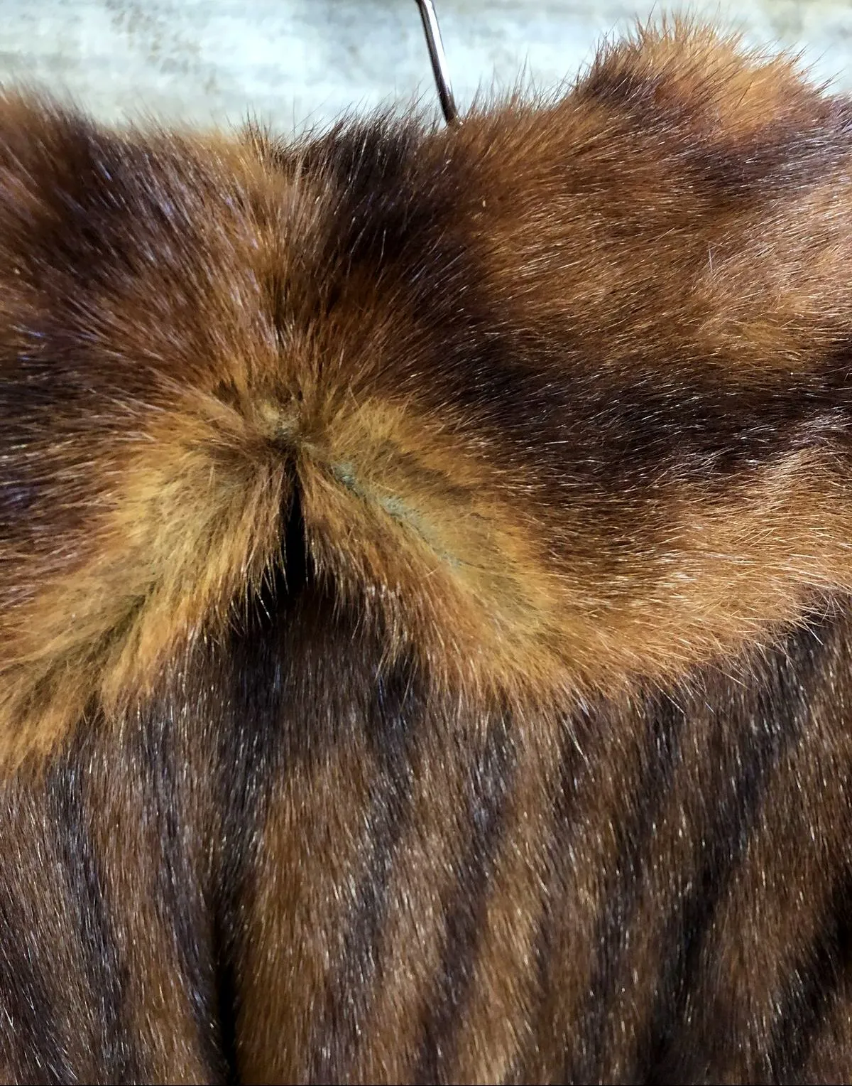 Vintage 1950s Women's Long Chestnut Brown Elegant Pocketed Mink Fur Coat