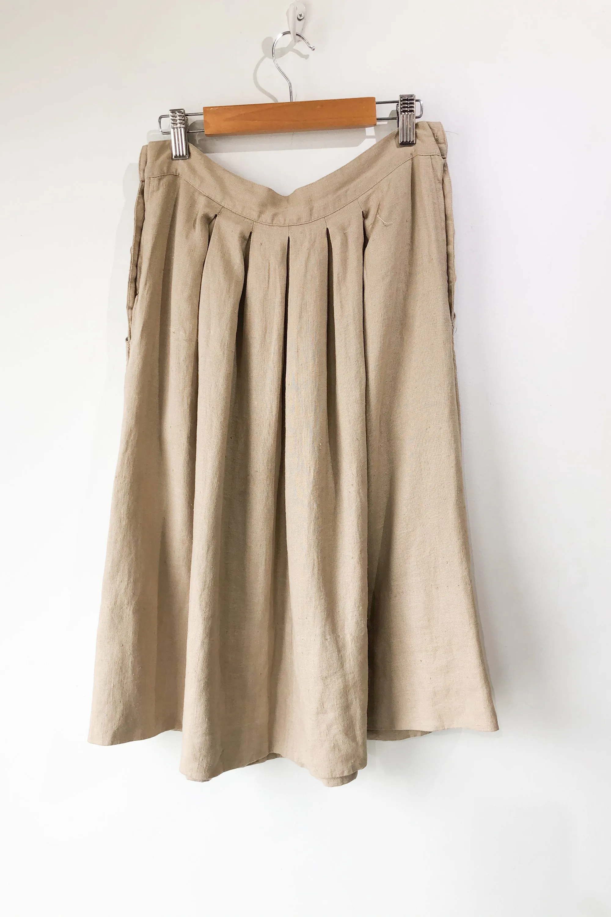 Vintage Lloyd Williams Khaki Pleated Skirt