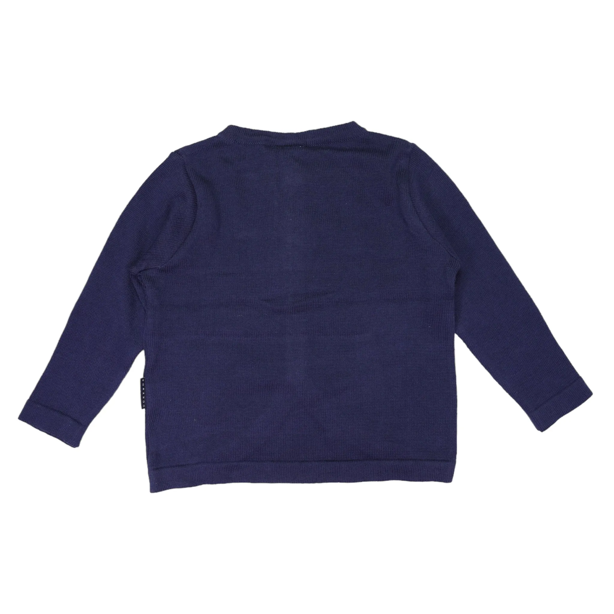 Whale Embroidered Cardigan Navy