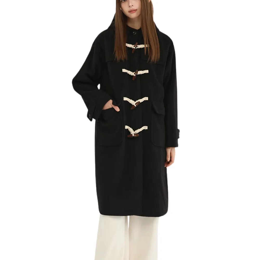 Women's Horn Button Wool Coat