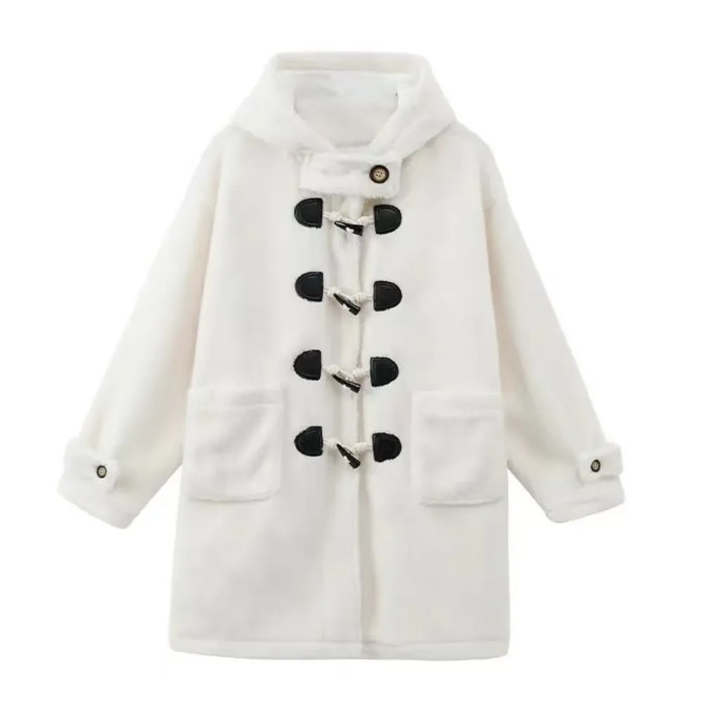 Women's Horn Button Wool Coat