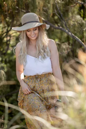 Yellow Paisley Maxi Skirt