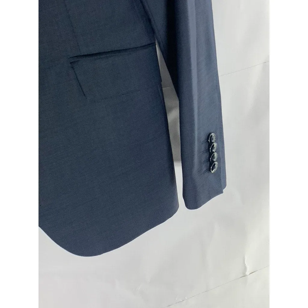 ZARA MAN Men's Navy Solid Two-Button Wool Blazer SZ 38